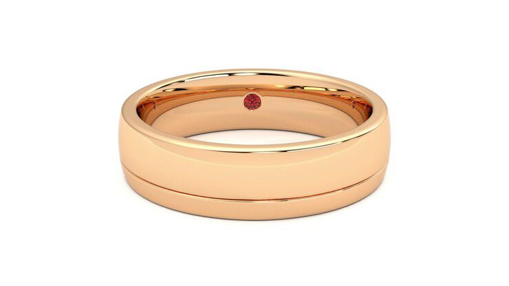 Taylor & Hart Crestone Wedding Ring 360 degree image 1