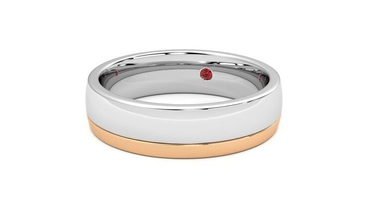Taylor & Hart Crestone Wedding Ring 360 degree image 26