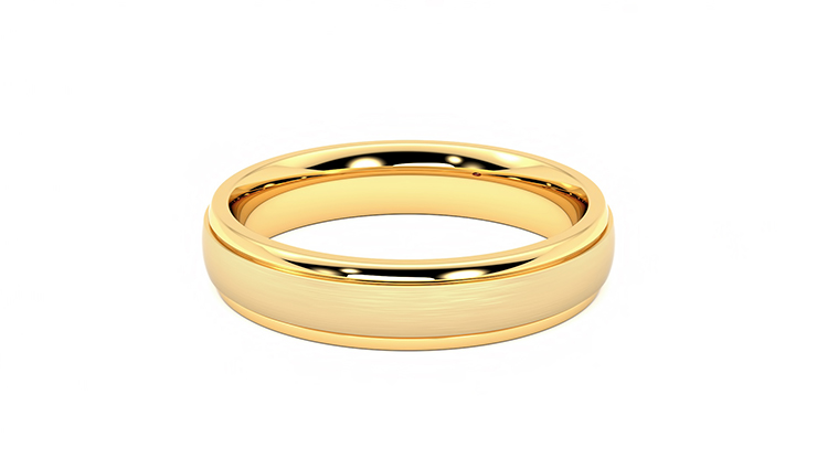 Mens plain sale gold wedding band