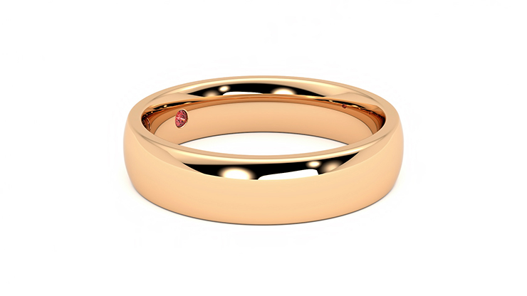 Cypress 18ct Rose Gold plain wedding ring Taylor Hart