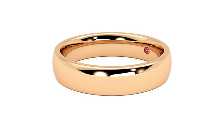 Cypress 18ct Rose Gold plain wedding ring Taylor Hart