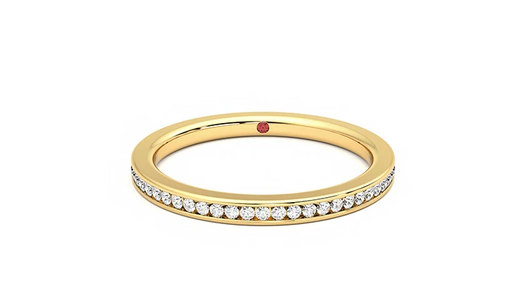 Taylor & Hart Daffodil Yellow Wedding Ring 360 detail 01