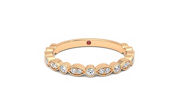 Taylor & Hart Dahlia Wedding Ring 360 degree image 1