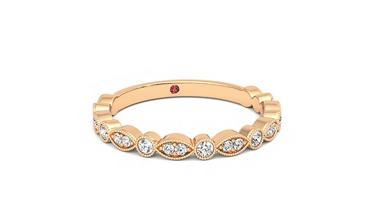 Taylor & Hart Dahlia Wedding Ring 360 degree image 3