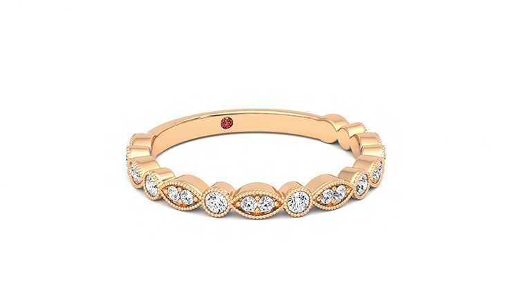 Taylor & Hart Dahlia Wedding Ring 360 degree image 4
