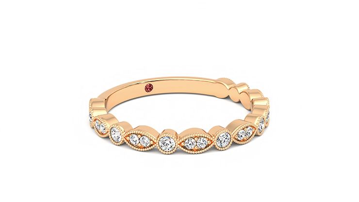 Taylor & Hart Dahlia Wedding Ring 360 degree image 5