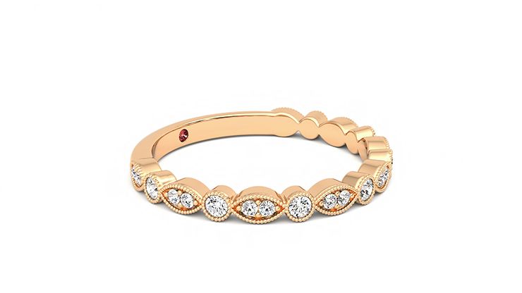 Taylor & Hart Dahlia Wedding Ring 360 degree image 7