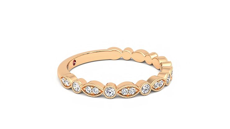 Taylor & Hart Dahlia Wedding Ring 360 degree image 8