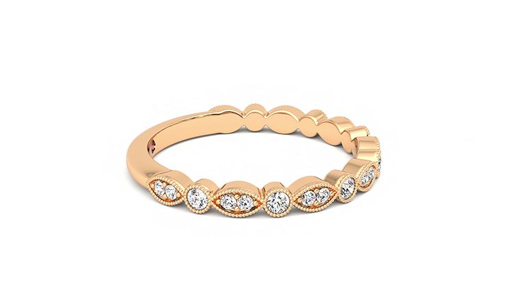 Taylor & Hart Dahlia Wedding Ring 360 degree image 9