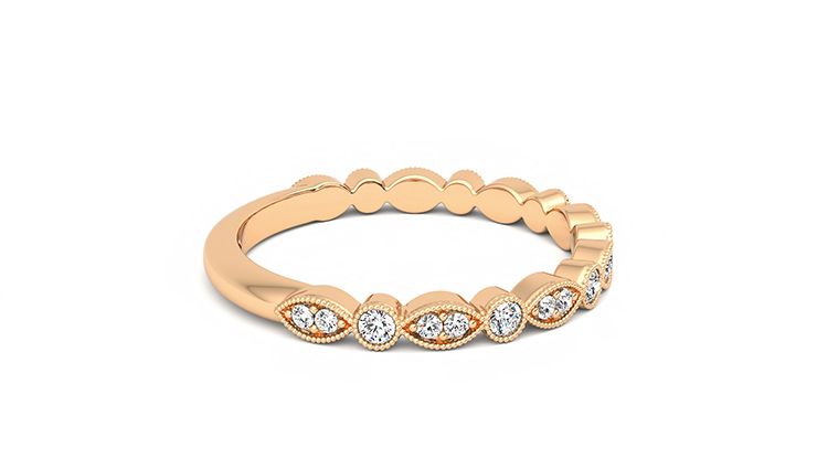Taylor & Hart Dahlia Wedding Ring 360 degree image 10