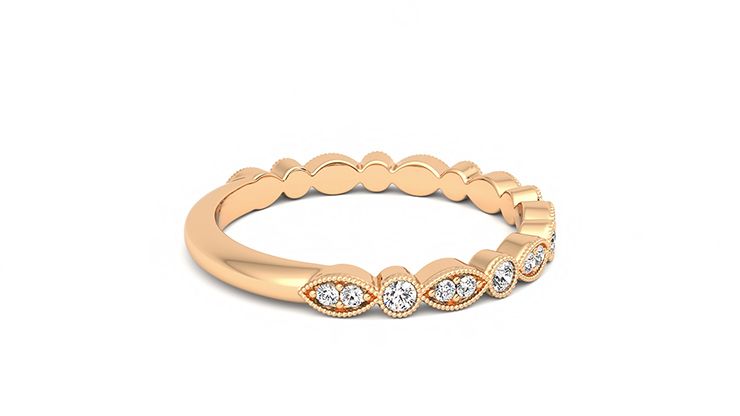 Taylor & Hart Dahlia Wedding Ring 360 degree image 11