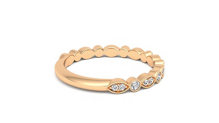Taylor & Hart Dahlia Wedding Ring 360 degree image 12