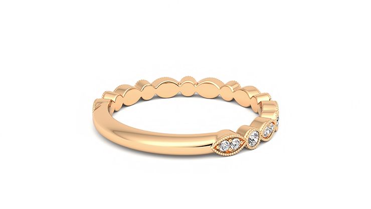 Taylor & Hart Dahlia Wedding Ring 360 degree image 13