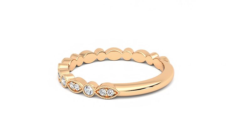 Taylor & Hart Dahlia Wedding Ring 360 degree image 18