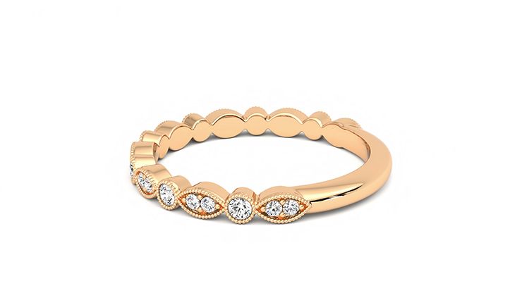 Taylor & Hart Dahlia Wedding Ring 360 degree image 19