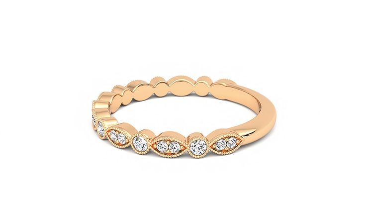 Taylor & Hart Dahlia Wedding Ring 360 degree image 20