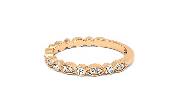 Taylor & Hart Dahlia Wedding Ring 360 degree image 21