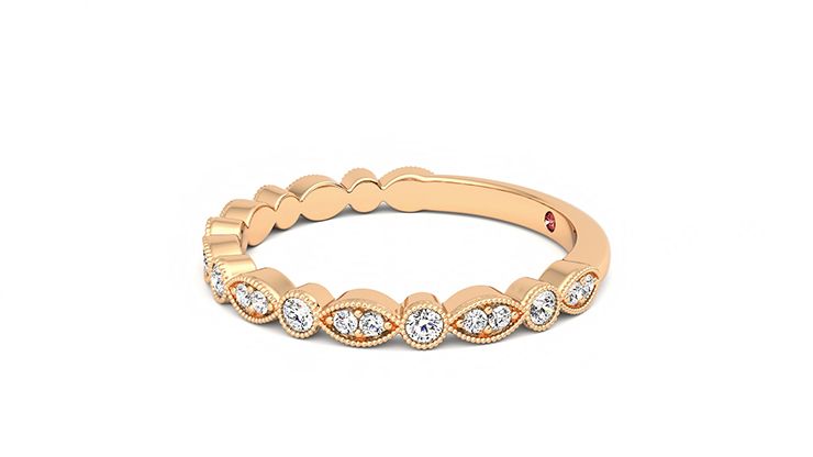 Taylor & Hart Dahlia Wedding Ring 360 degree image 22