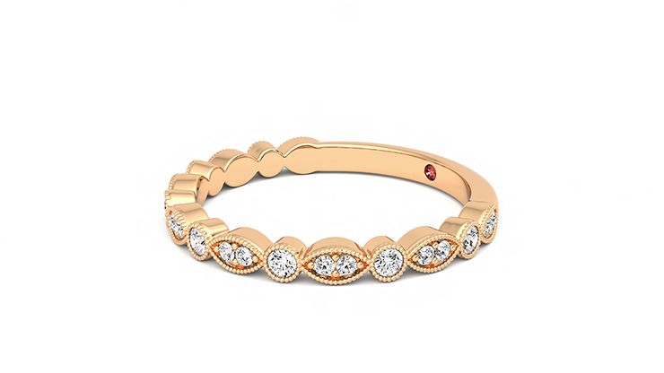 Taylor & Hart Dahlia Wedding Ring 360 degree image 23