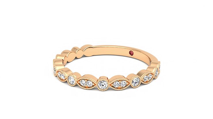 Taylor & Hart Dahlia Wedding Ring 360 degree image 24