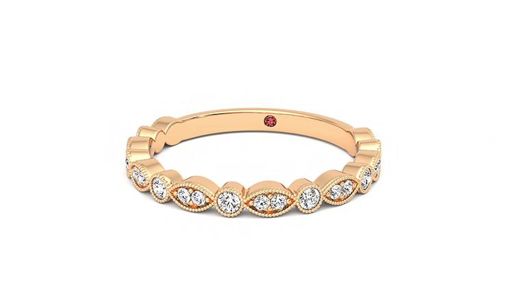 Taylor & Hart Dahlia Wedding Ring 360 degree image 27