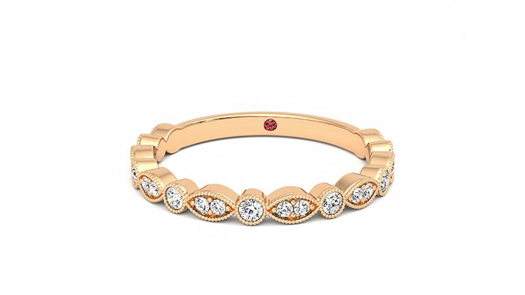 Taylor & Hart Dahlia Wedding Ring 360 degree image 28