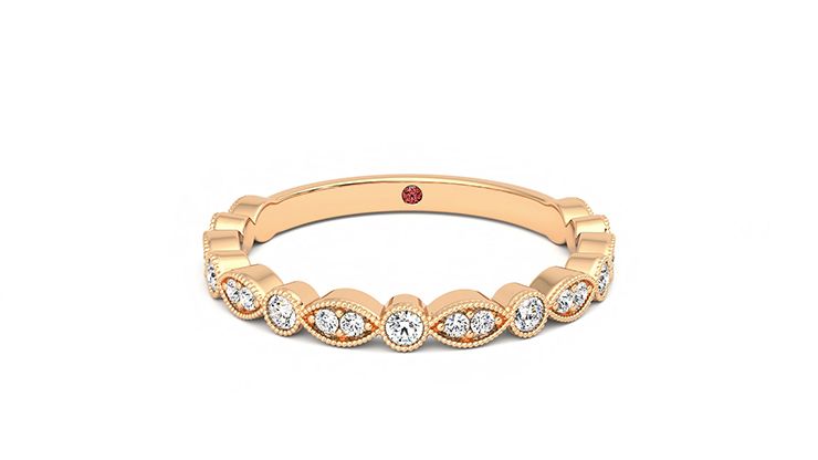 Taylor & Hart Dahlia Wedding Ring 360 degree image 29