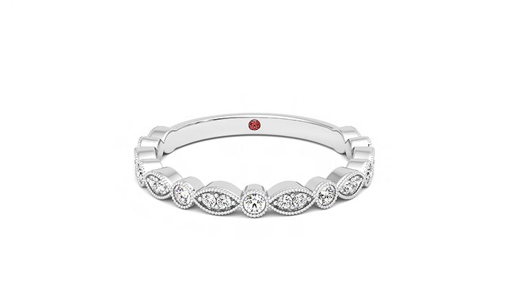 Taylor & Hart Dahlia Wedding Ring 360 degree image 0