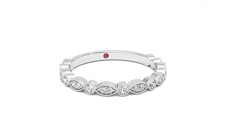 Taylor & Hart Dahlia Wedding Ring 360 degree image 3