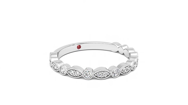 Taylor & Hart Dahlia Wedding Ring 360 degree image 5