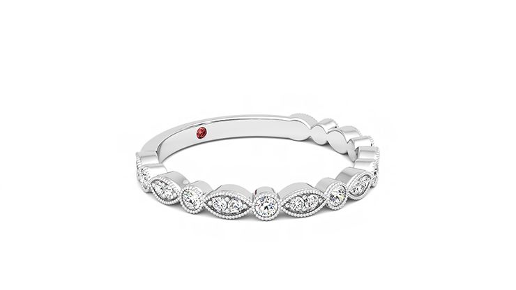 Taylor & Hart Dahlia Wedding Ring 360 degree image 6