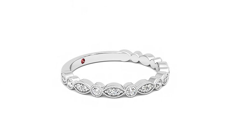 Taylor & Hart Dahlia Wedding Ring 360 degree image 7