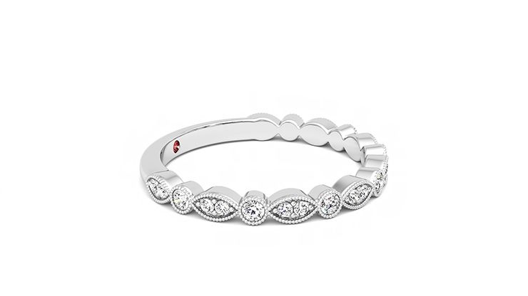 Taylor & Hart Dahlia Wedding Ring 360 degree image 8