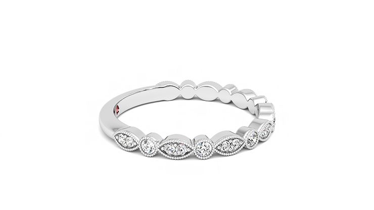 Taylor & Hart Dahlia Wedding Ring 360 degree image 9