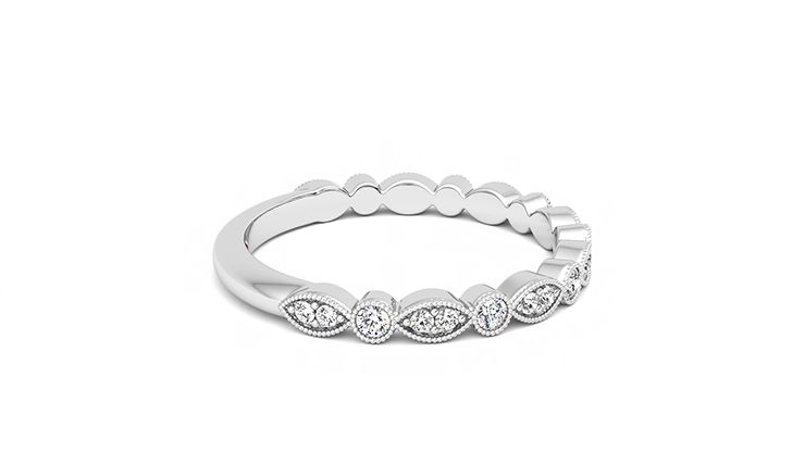 Taylor & Hart Dahlia Wedding Ring 360 degree image 10