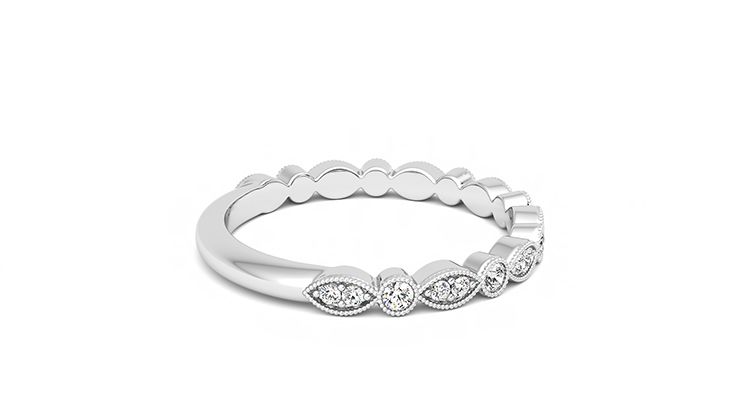 Taylor & Hart Dahlia Wedding Ring 360 degree image 11