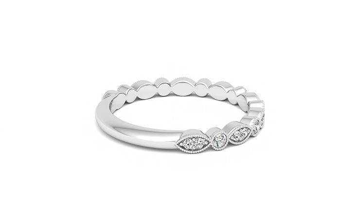 Taylor & Hart Dahlia Wedding Ring 360 degree image 12
