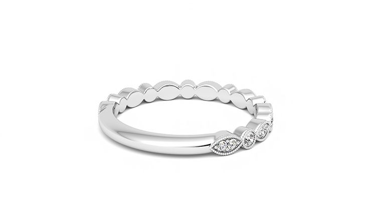 Taylor & Hart Dahlia Wedding Ring 360 degree image 13
