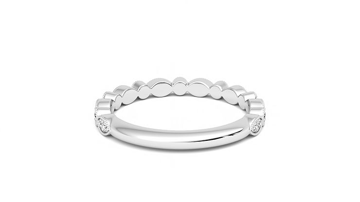 Taylor & Hart Dahlia Wedding Ring 360 degree image 15