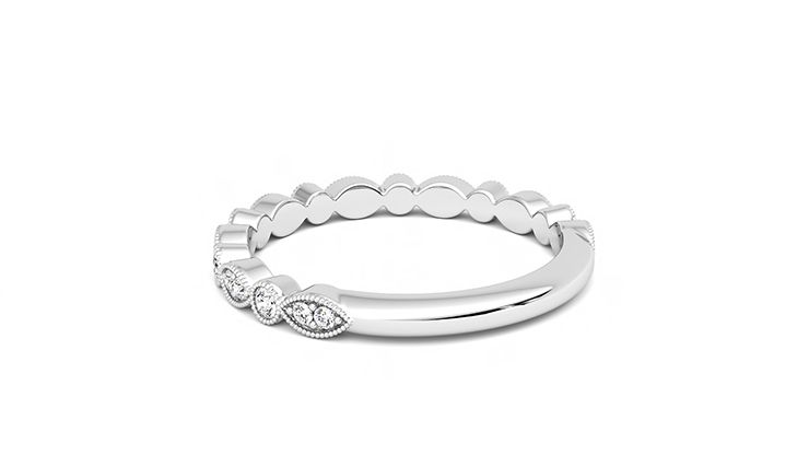 Taylor & Hart Dahlia Wedding Ring 360 degree image 17