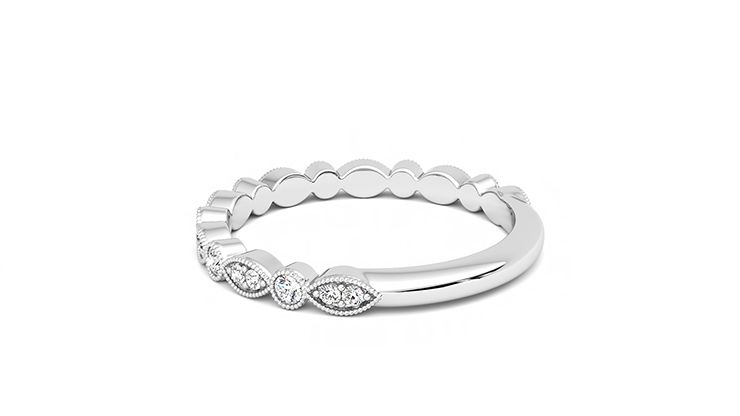 Taylor & Hart Dahlia Wedding Ring 360 degree image 18