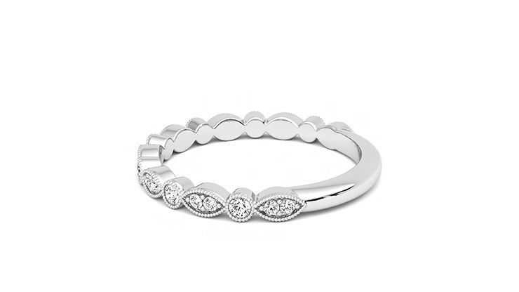 Taylor & Hart Dahlia Wedding Ring 360 degree image 19