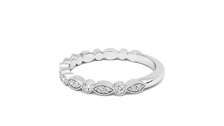 Taylor & Hart Dahlia Wedding Ring 360 degree image 20