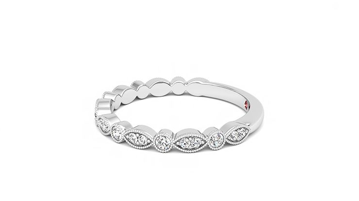 Taylor & Hart Dahlia Wedding Ring 360 degree image 21
