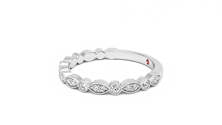 Taylor & Hart Dahlia Wedding Ring 360 degree image 22
