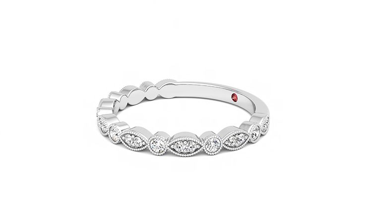 Taylor & Hart Dahlia Wedding Ring 360 degree image 23