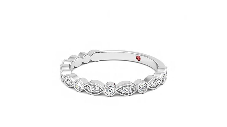 Taylor & Hart Dahlia Wedding Ring 360 degree image 24