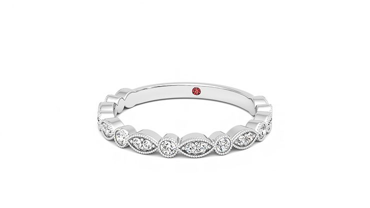 Taylor & Hart Dahlia Wedding Ring 360 degree image 27