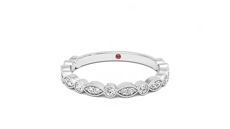 Taylor & Hart Dahlia Wedding Ring 360 degree image 28