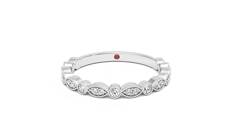 Taylor & Hart Dahlia Wedding Ring 360 degree image 29